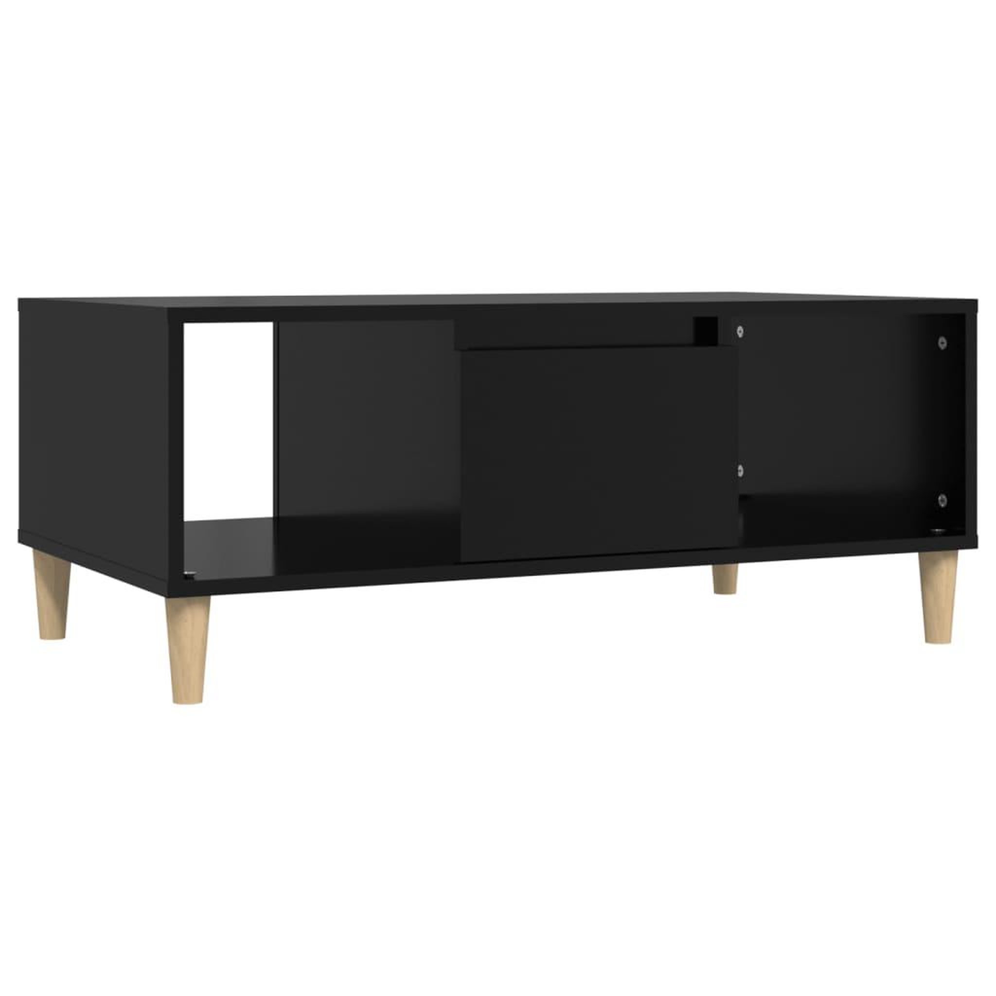 Voir la diapositive 2 : VIDAXL Table basse Noir 90x50x36,5 cm Bois d'ingenierie