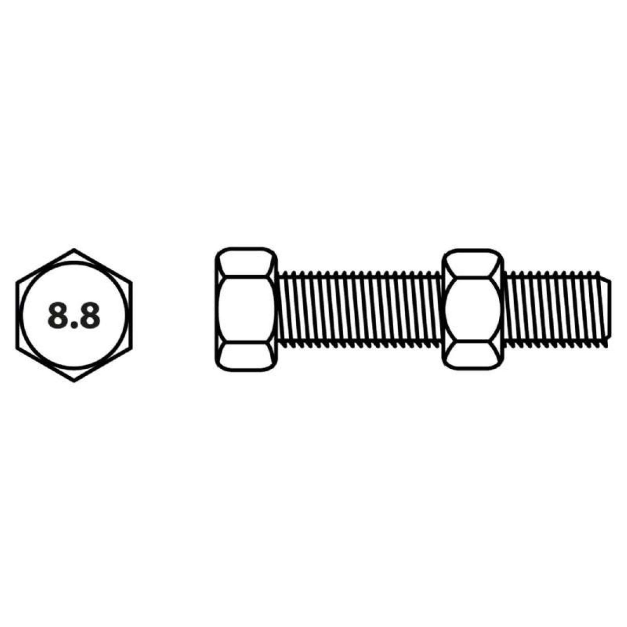 Voir la diapositive 2 :  Boulon tête hexagonale et écrou Vissal finition zinguée Ø6x 20 mm  lot de 20