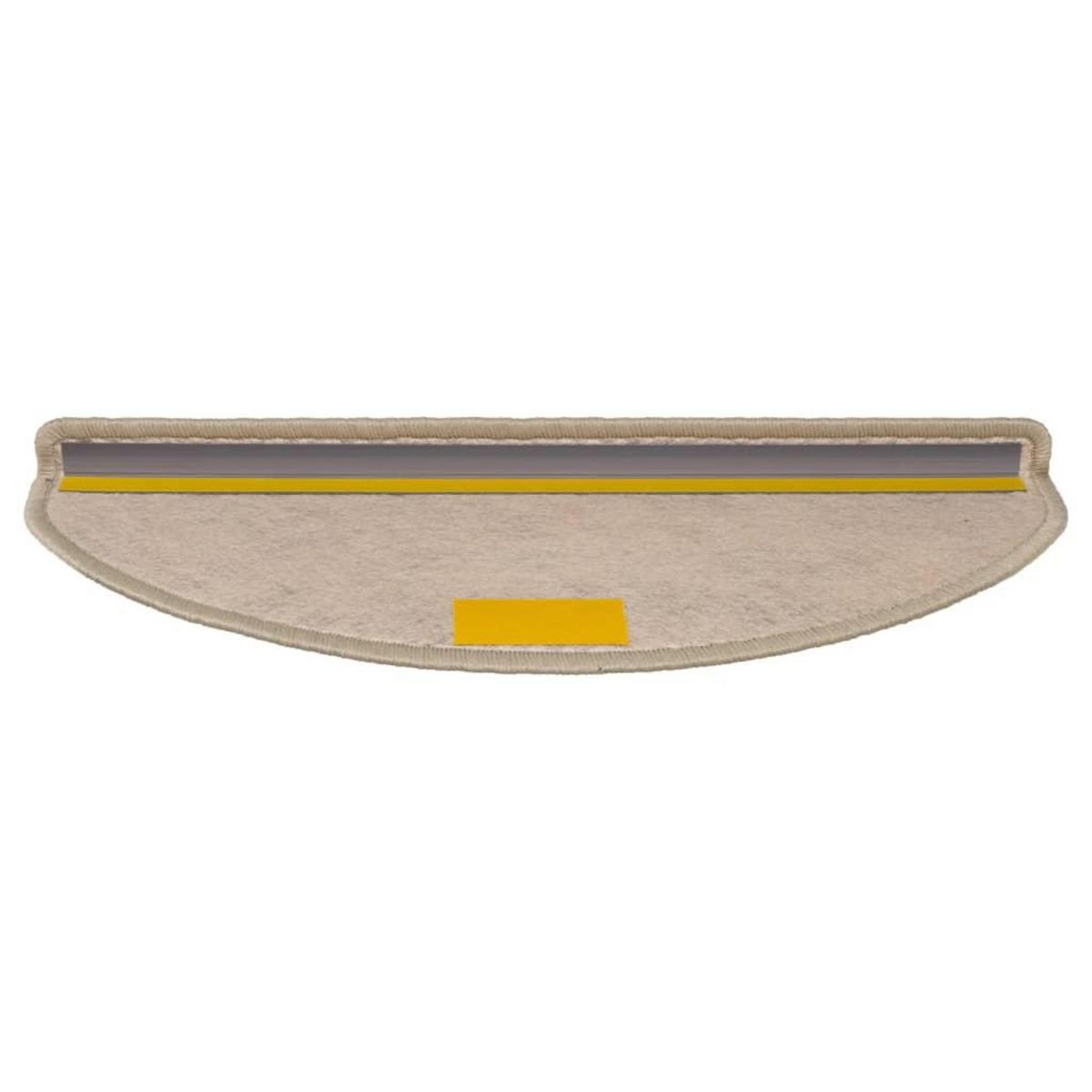 VIDAXL Tapis d'escalier autocollants 15 pcs 65x21x4 cm Beige fonce