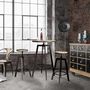 Voir la diapositive 5 : The Home Deco Factory Table haute avec tabourets design industriel Aria - 2 Personnes - Noir