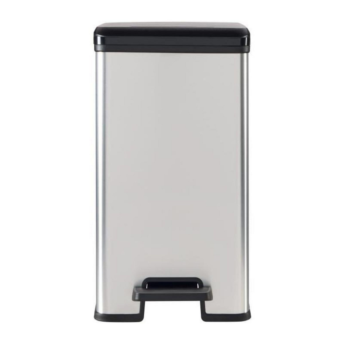 CURVER Poubelle Slim - SLIM BIN - CURVER - 25L - Design compact - 41 x 27 x 55 cm - Gris métallisé