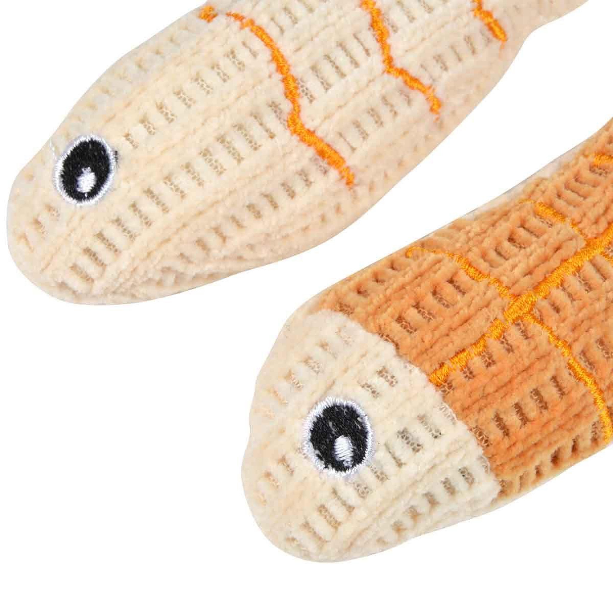 Voir la diapositive 2 : LOVE STORY Lot de 2 Jouets Poisson pour Chat  Boho Cat  12cm Moutarde