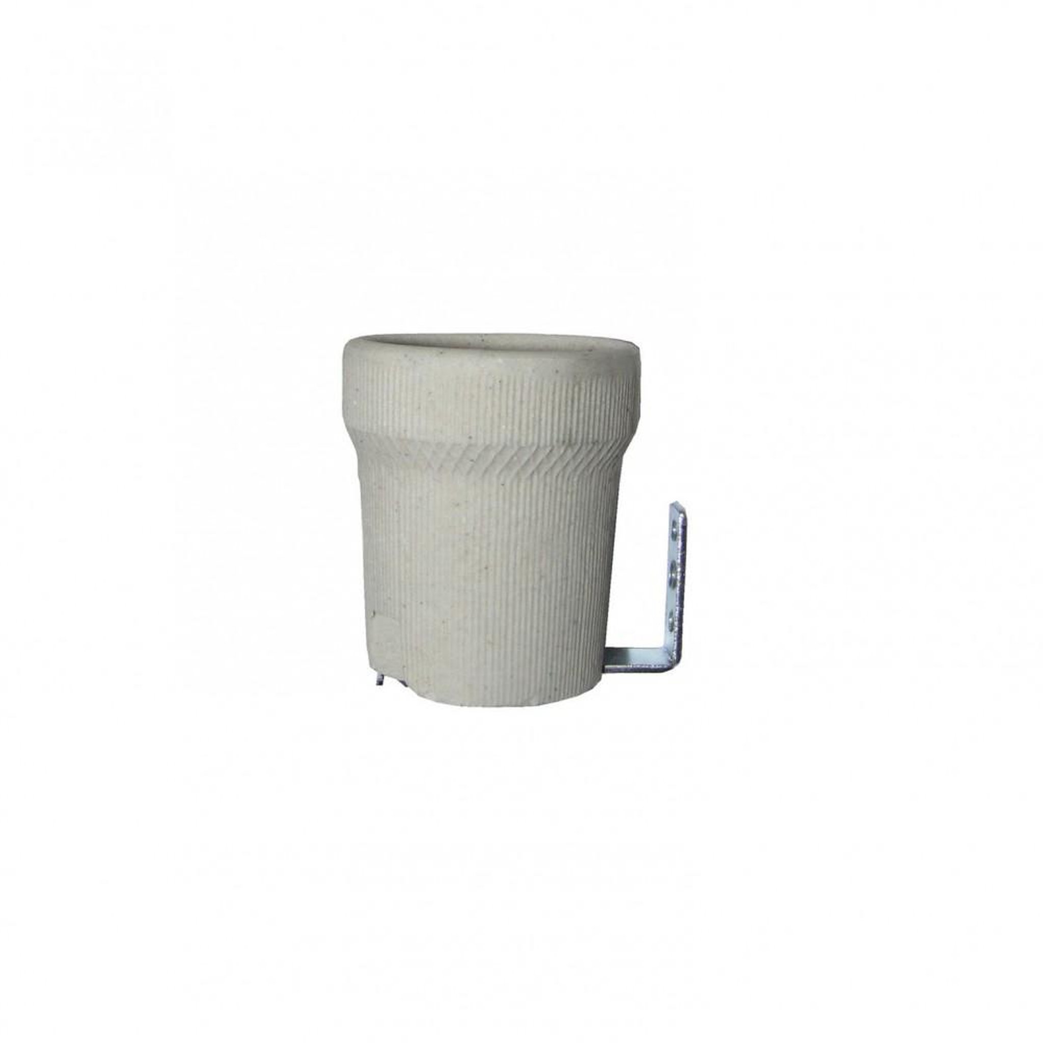 CENTRALE BRICO Douille porcelaine E27 TIBELEC, grès cérame, blanc 100 W