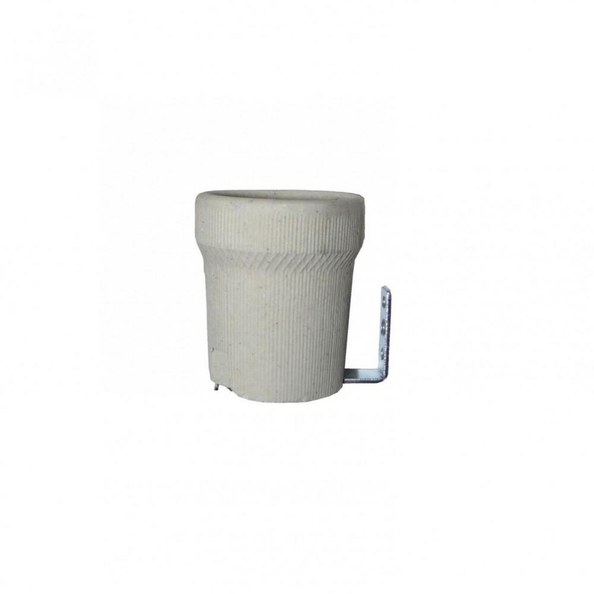 CENTRALE BRICO Douille porcelaine E27 TIBELEC, grès cérame, blanc 100 W