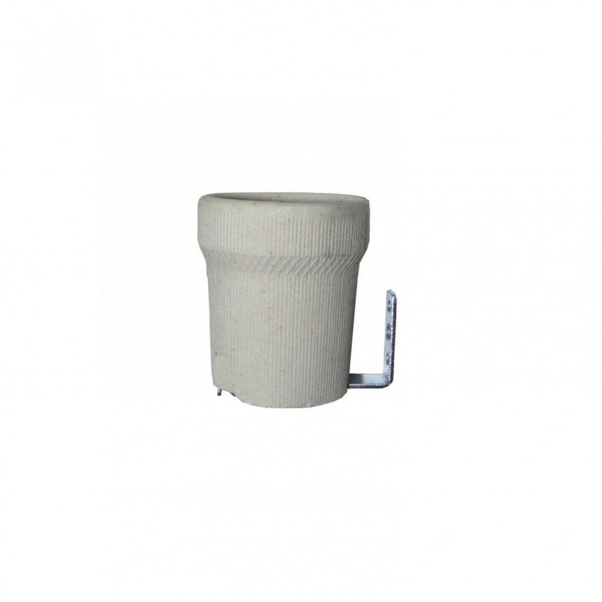 CENTRALE BRICO Douille porcelaine E27 TIBELEC, grès cérame, blanc 100 W