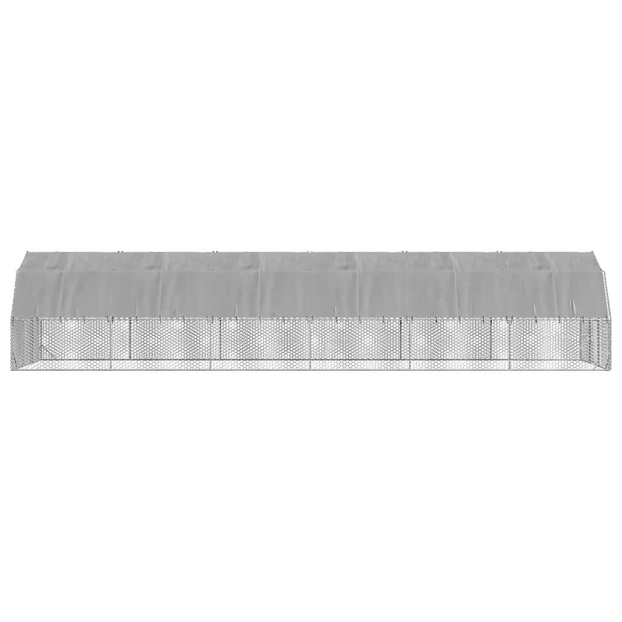 Voir la diapositive 4 : VIDAXL Poulailler avec toit 2,5x12x2,25 m acier galvanise