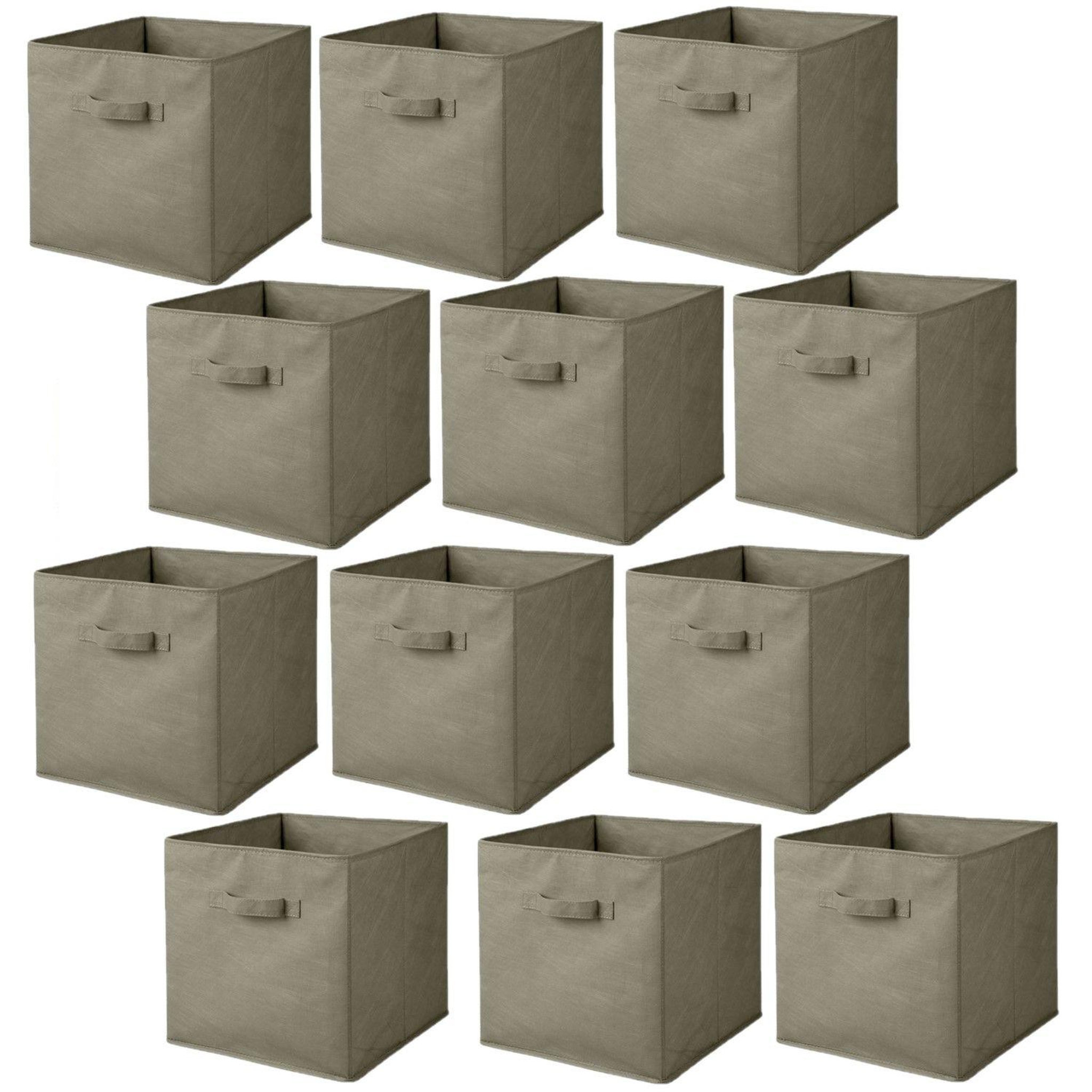 Voir la diapositive 1 : TOILINUX Lot de 12 cubes de rangement pliables en tissus avec poignée