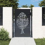 VIDAXL Portail de jardin anthracite 105x130cm acier conception d'arbre
