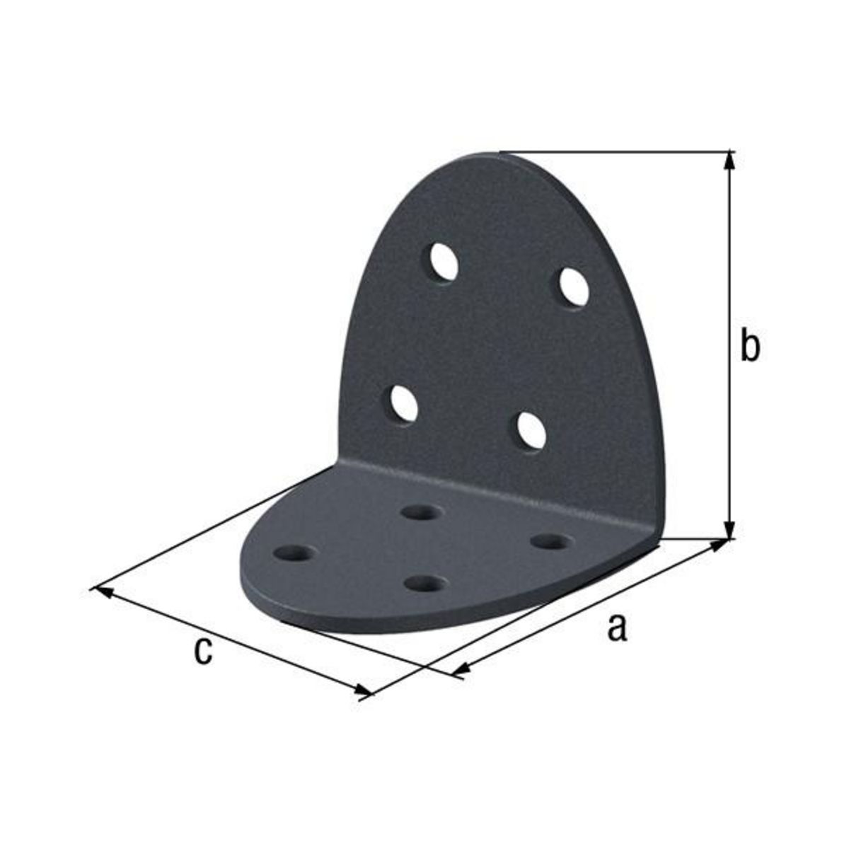 CENTRALE BRICO Équerre d'assemblage  Ovado galva plastifié gris 40x40x40