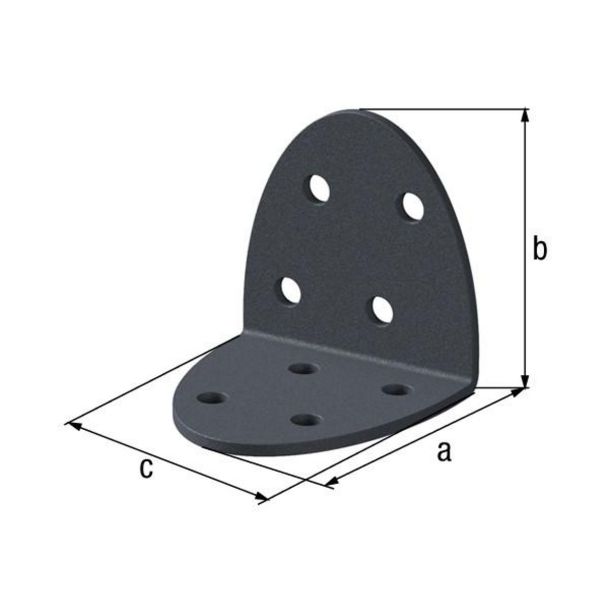 CENTRALE BRICO Équerre d'assemblage  Ovado galva plastifié gris 40x40x40