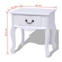 Voir la diapositive 4 : VIDAXL Table de chevet MDF Blanc