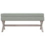 Voir la diapositive 3 : VIDAXL Tabouret de rangement Gris clair 110x45x49 cm Velours