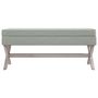 Voir la diapositive 3 : VIDAXL Tabouret de rangement Gris clair 110x45x49 cm Velours