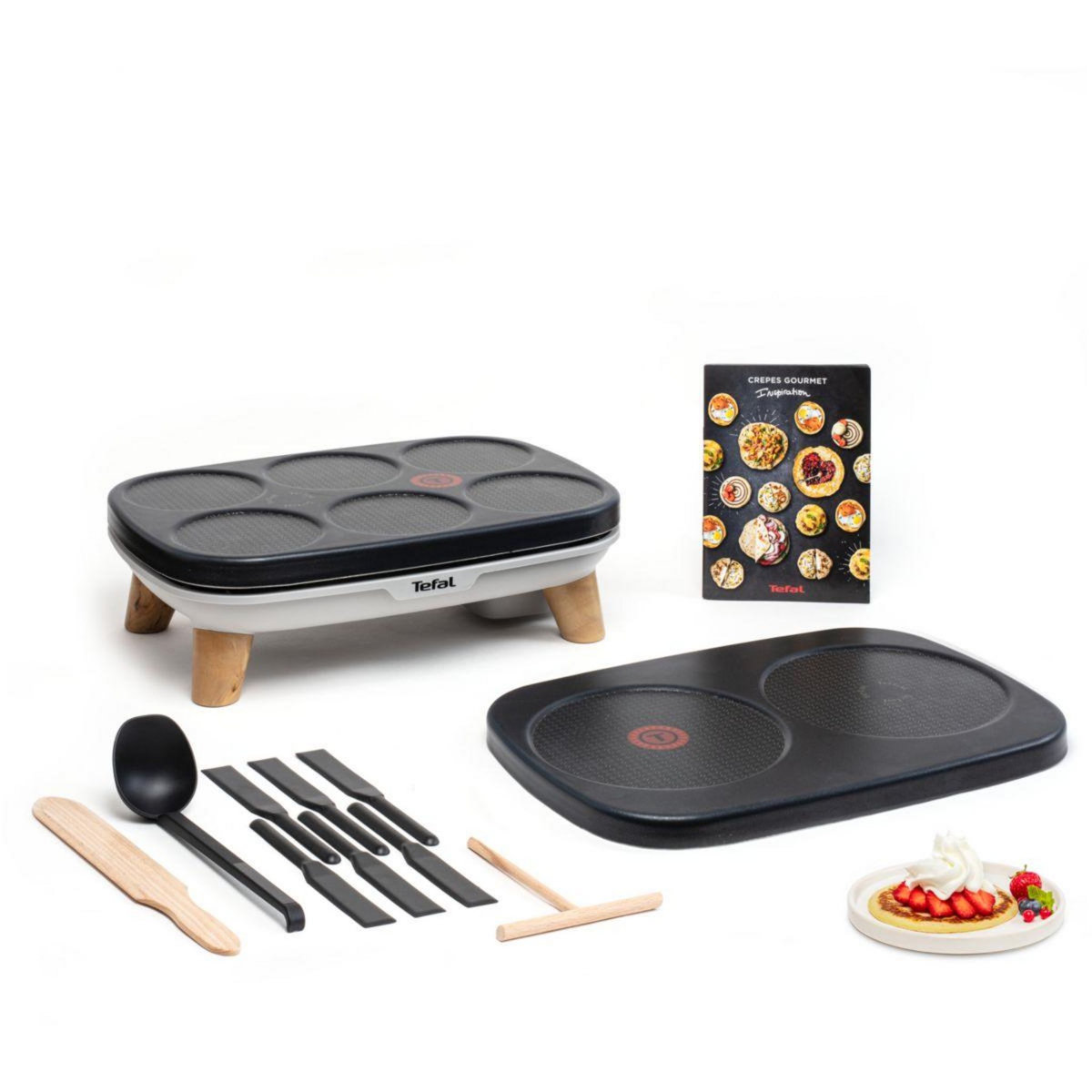 TEFAL Crêpière Gourmet 2 plaques PY900D12