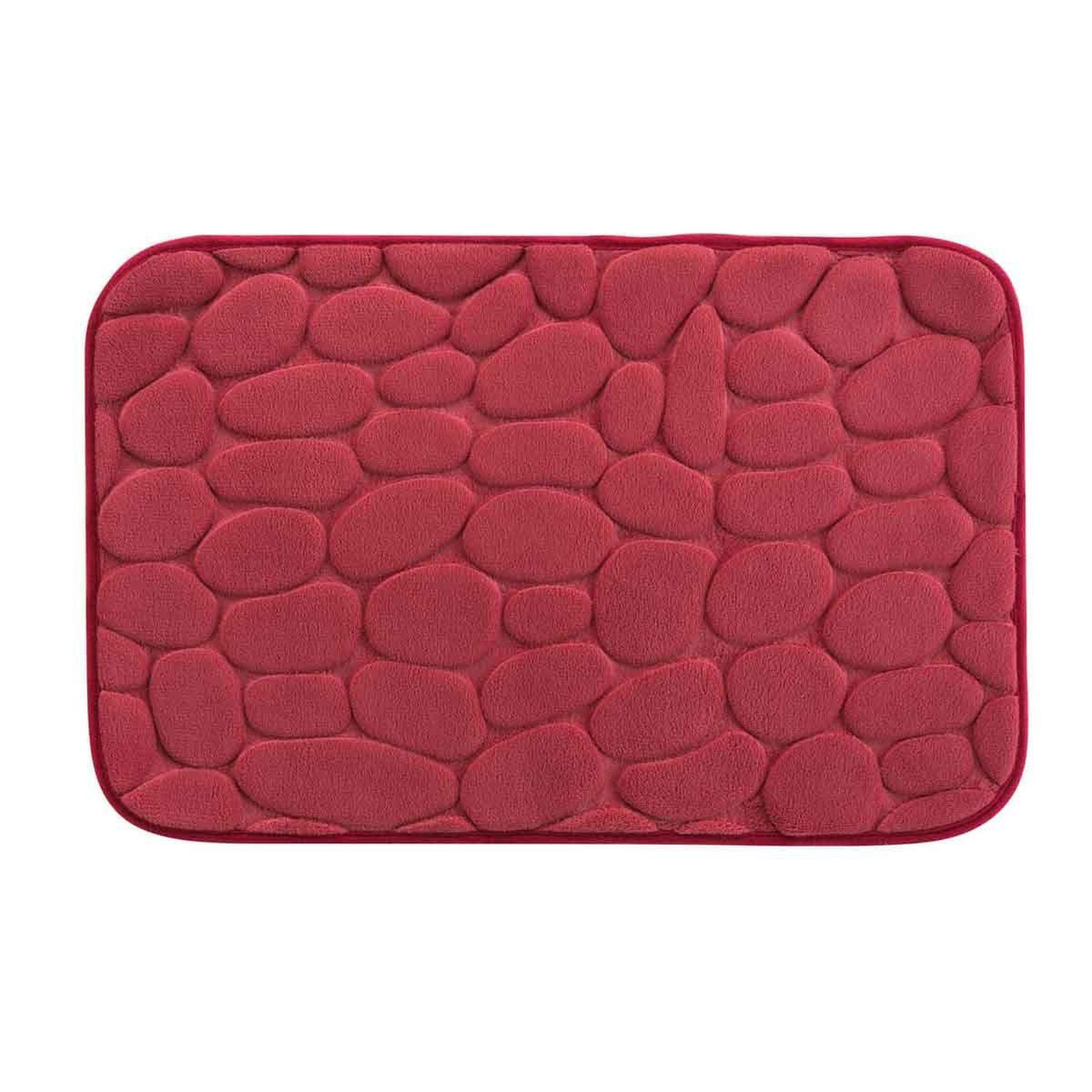 Voir la diapositive 1 : Douceur d'Intérieur Tapis de bain  ricochet  40x60cm framboise