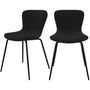 Voir la diapositive 1 : Rendez vous déco Lot de 2 chaises effet laine bouclette blanche et pieds en métal - Koko