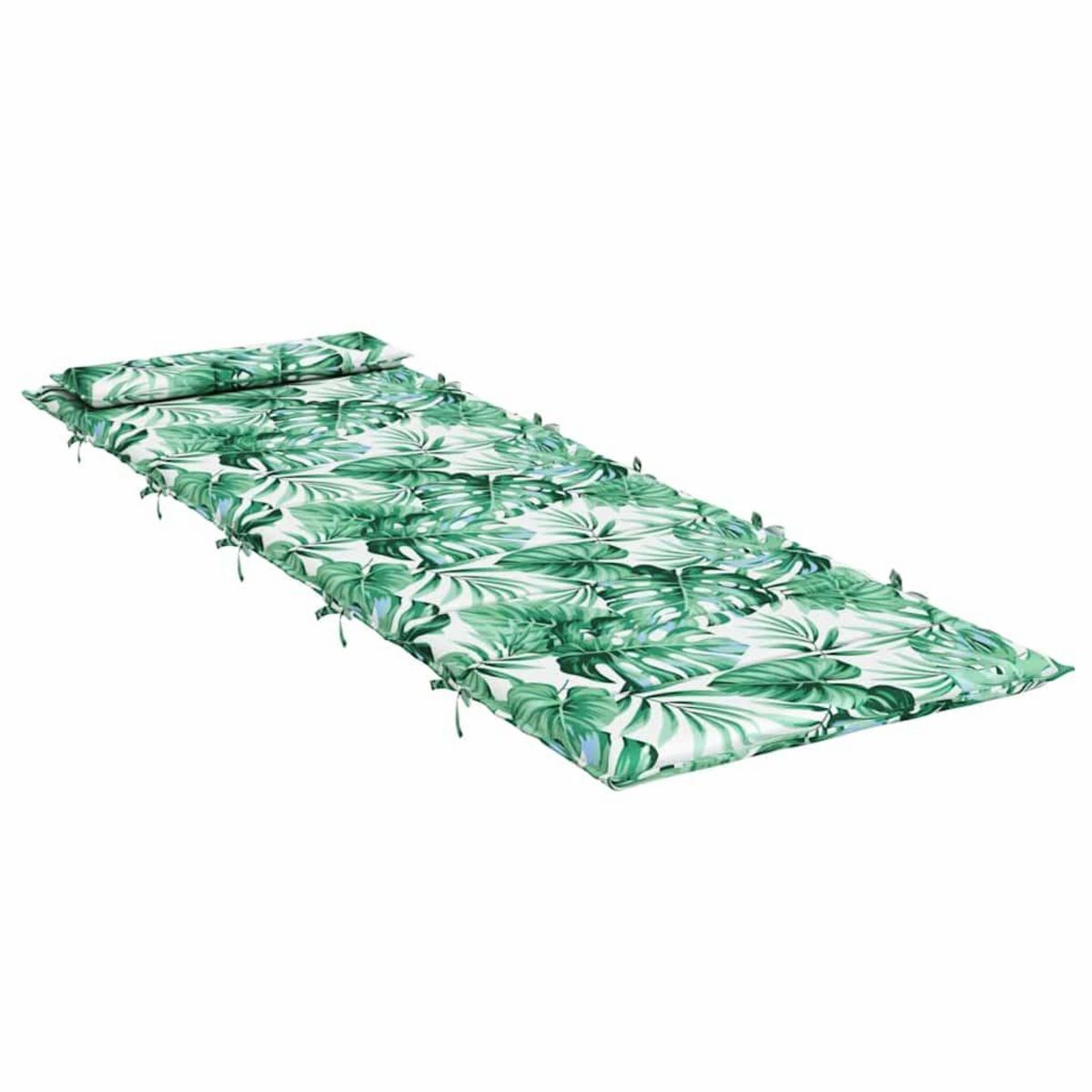 VIDAXL Coussin de chaise longue motif de feuilles 180x60x3 cm