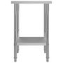 Voir la diapositive 4 : VIDAXL Table de travail de cuisine 60x60x85 cm Acier inoxydable