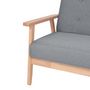 Voir la diapositive 4 : VIDAXL Canape a 2 places Tissu Gris clair