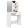 Voir la diapositive 4 : VIDAXL Coiffeuse avec miroir Blanc brillant 74,5x40x141 cm