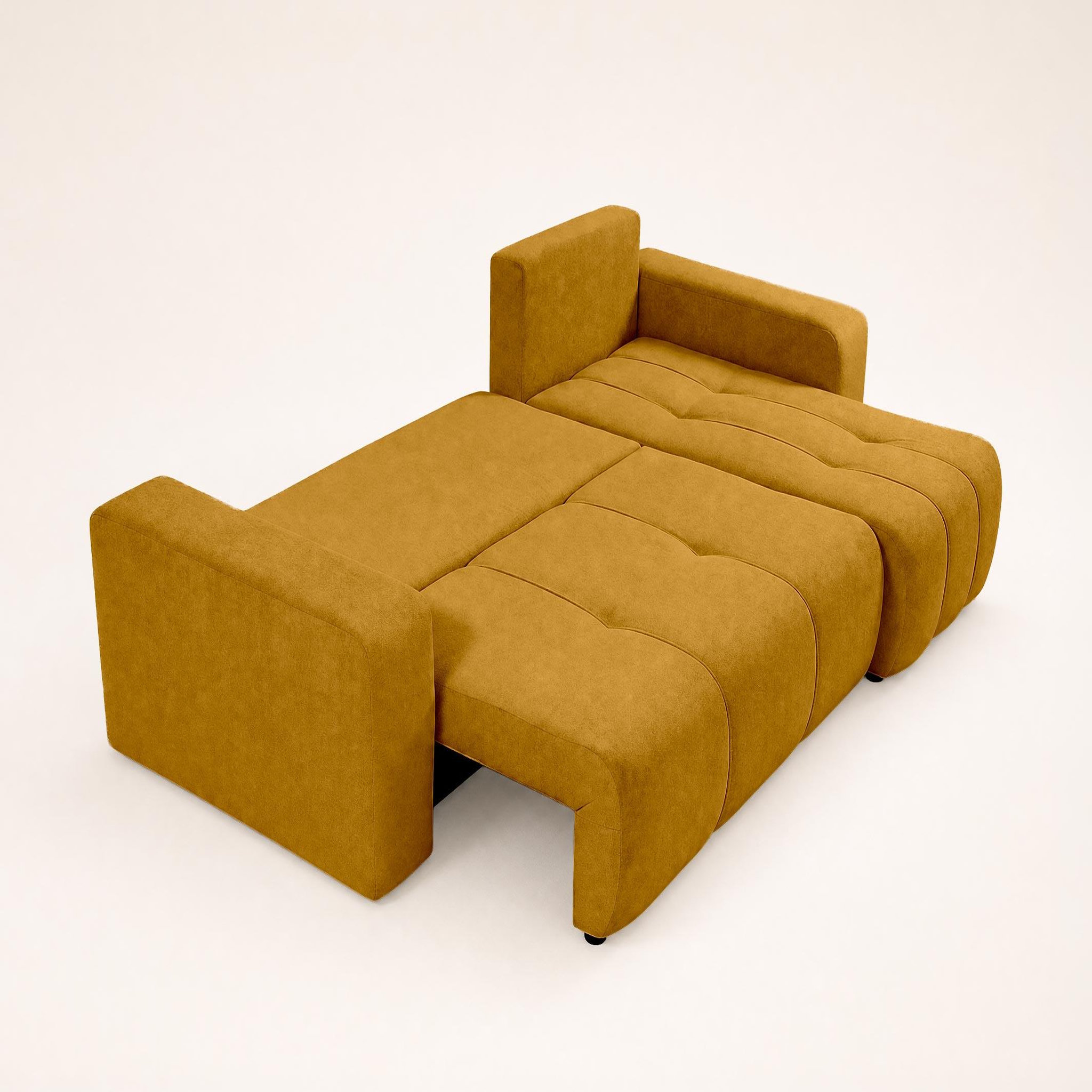 Voir la diapositive 3 : BEST MOBILIER Nicole - canapé d'angle réversible 4 places convertible avec coffre en tissu