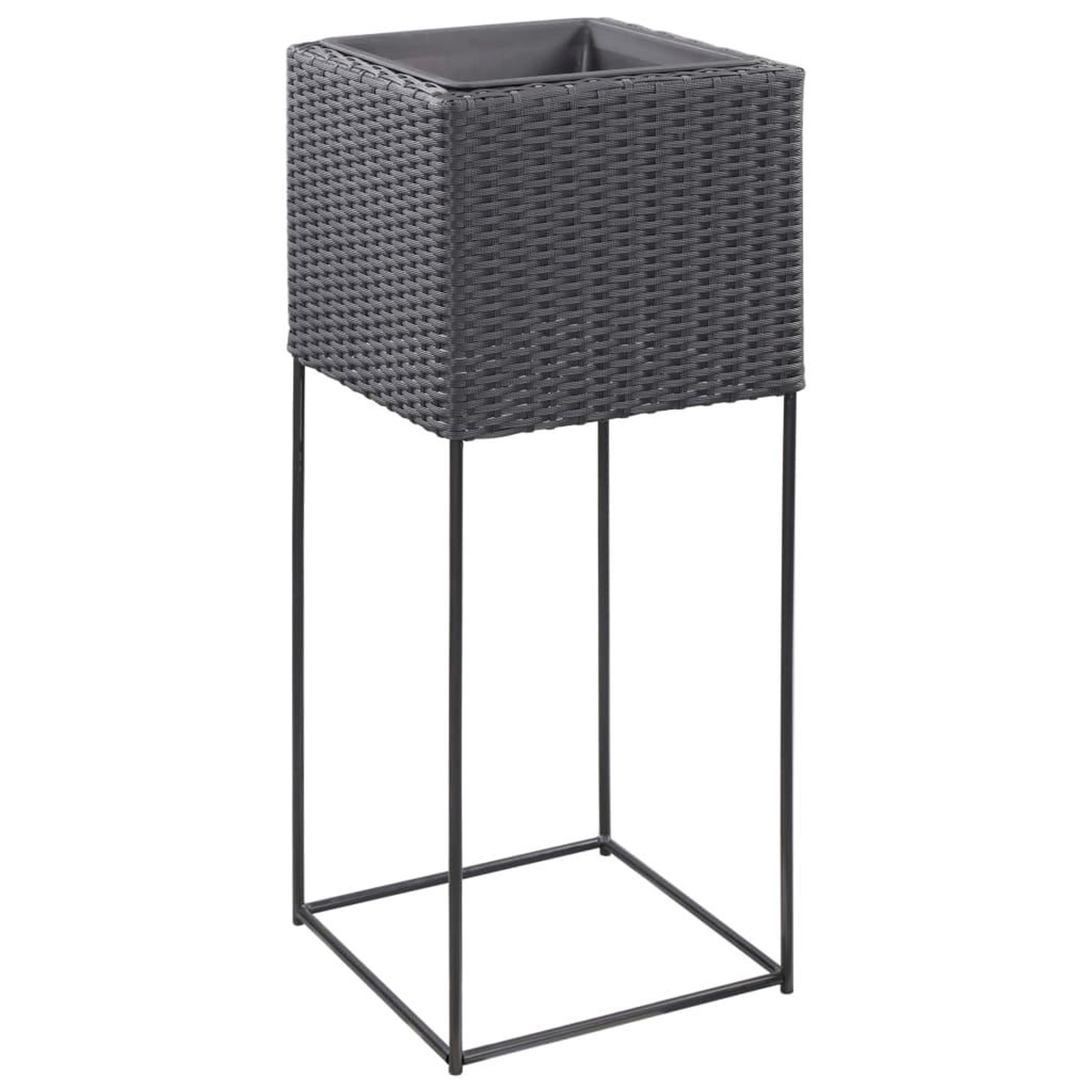 Voir la diapositive 5 : VIDAXL Lits sureleves de jardin 3 pcs Resine tressee Noir