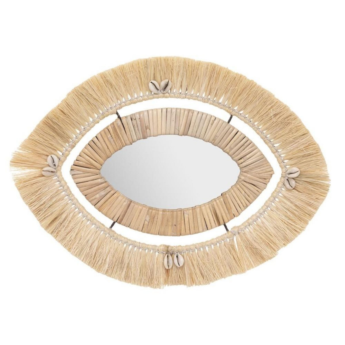 ATMOSPHERA Miroir raphia Tropi 43x29