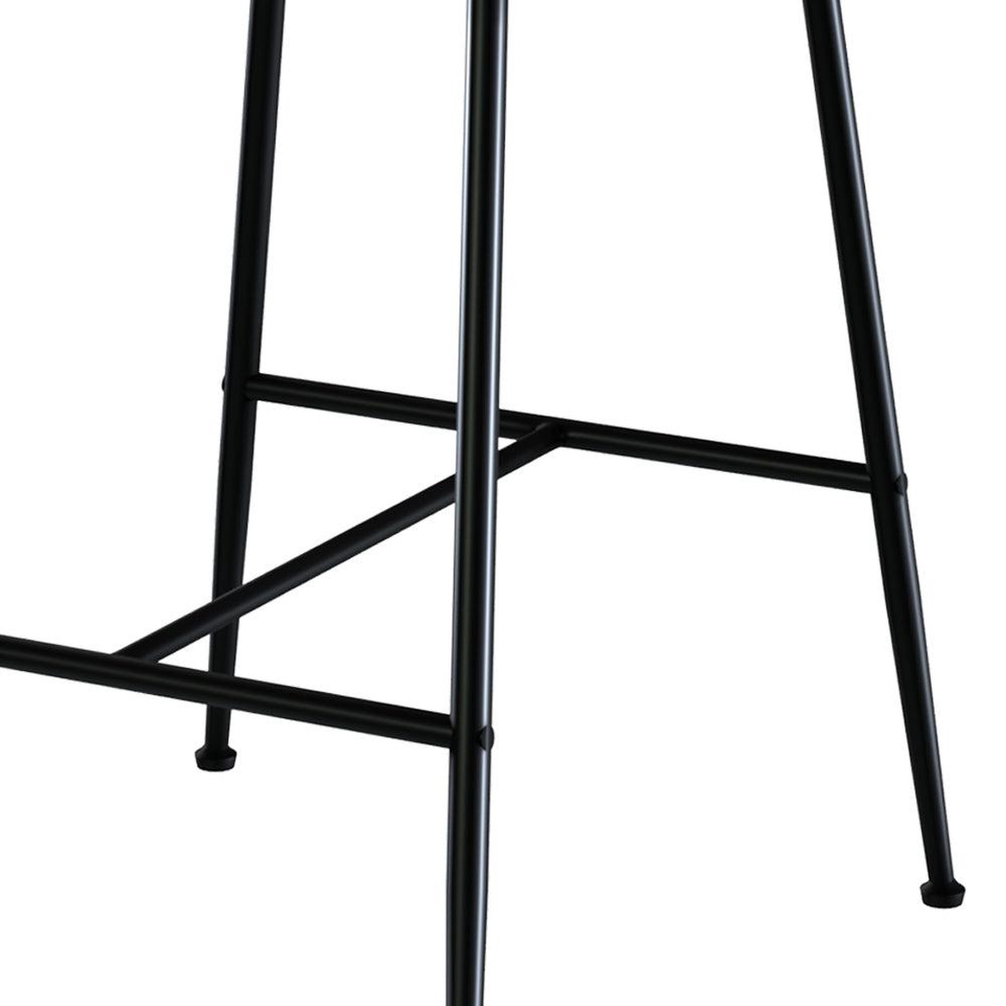 Voir la diapositive 6 : MAISON PAVANE Lot de 2 chaises pour îlot central 66,3 cm en tissu bouclé noir-Groom