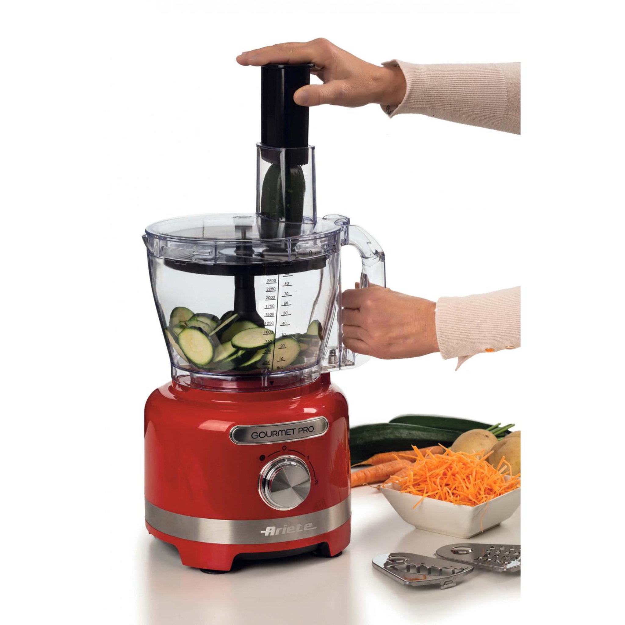 Voir la diapositive 3 : ARIETE Robot multifonction Ariete 1782 Gourmet Pro rouge
