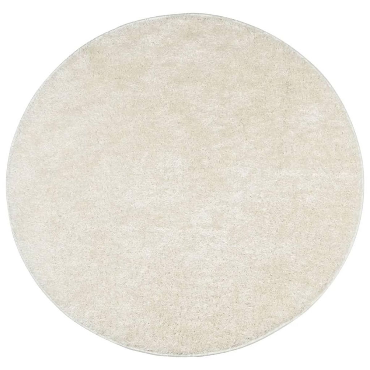 VIDAXL Tapis ISTAN a poils longs aspect brillant creme Ø 100 cm