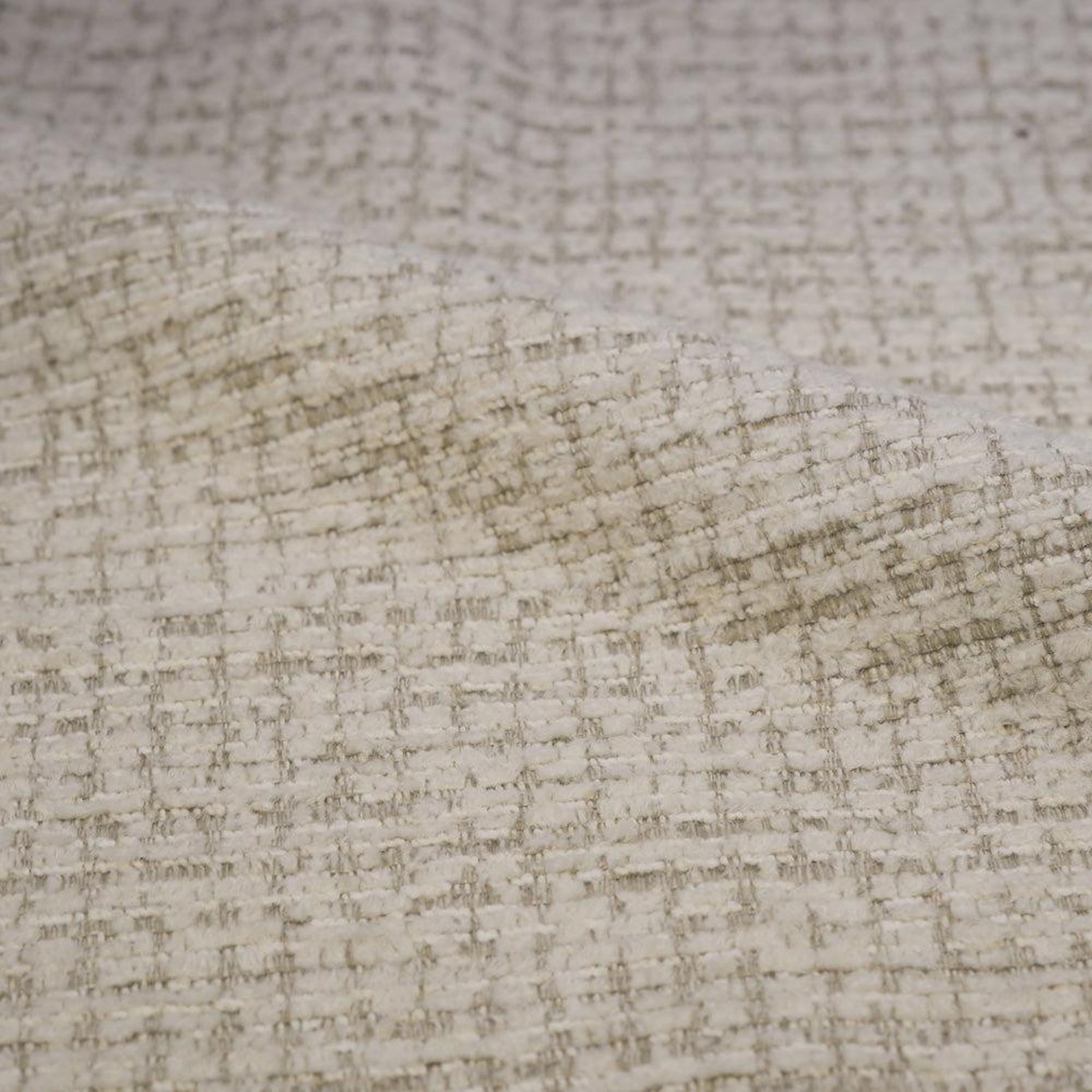 Voir la diapositive 3 : MAISON PAVANE Lot de 2 chaises pour ilot central 65,5 cm, tissu texturé écru chiné-bento