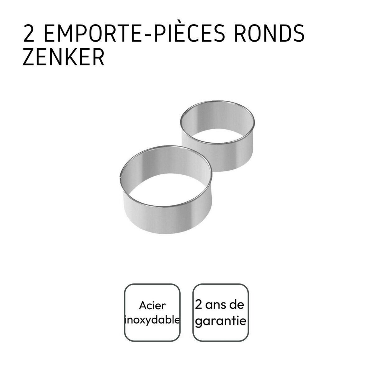 ZENKER Lot de 2 emporte-pièces ronds pour beignet Zenker Emporte-pièces