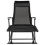 Voir la diapositive 2 : VIDAXL Chaise a bascule de jardin Acier et textilene Noir