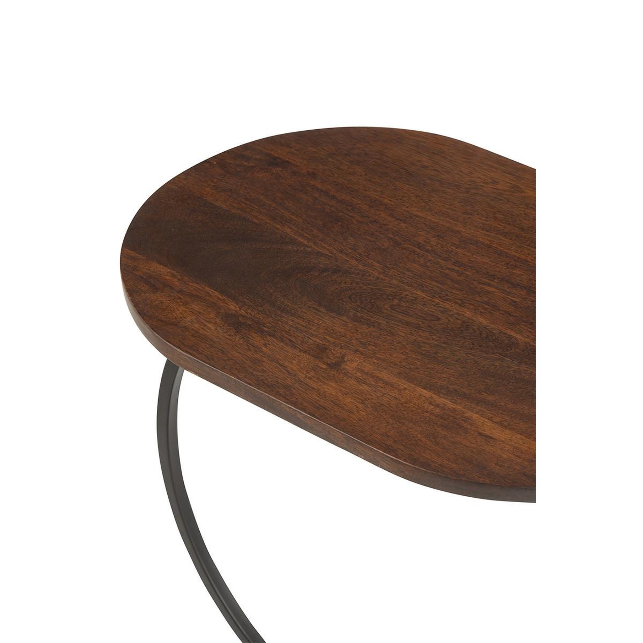 Voir la diapositive 5 : J-LINE Table d'appoint en bois  randy  59cm marron