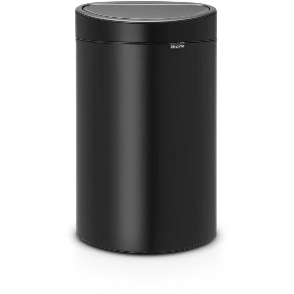 BRABANTIA Poubelle de cuisine manuelle Touch Bin 40L - Matt Black