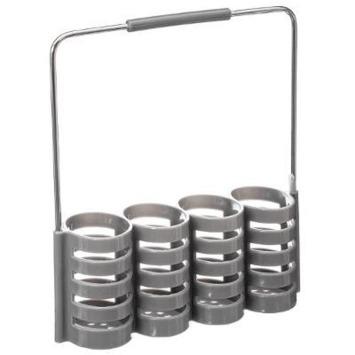 SECRET DE GOURMET Ménagère 24 Pièces Avec Rack  Géo  24cm Gris