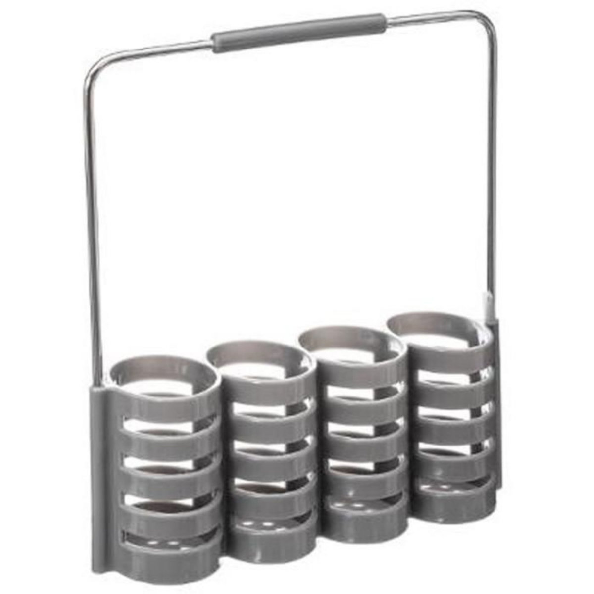 SECRET DE GOURMET Ménagère 24 Pièces Avec Rack  Géo  24cm Gris