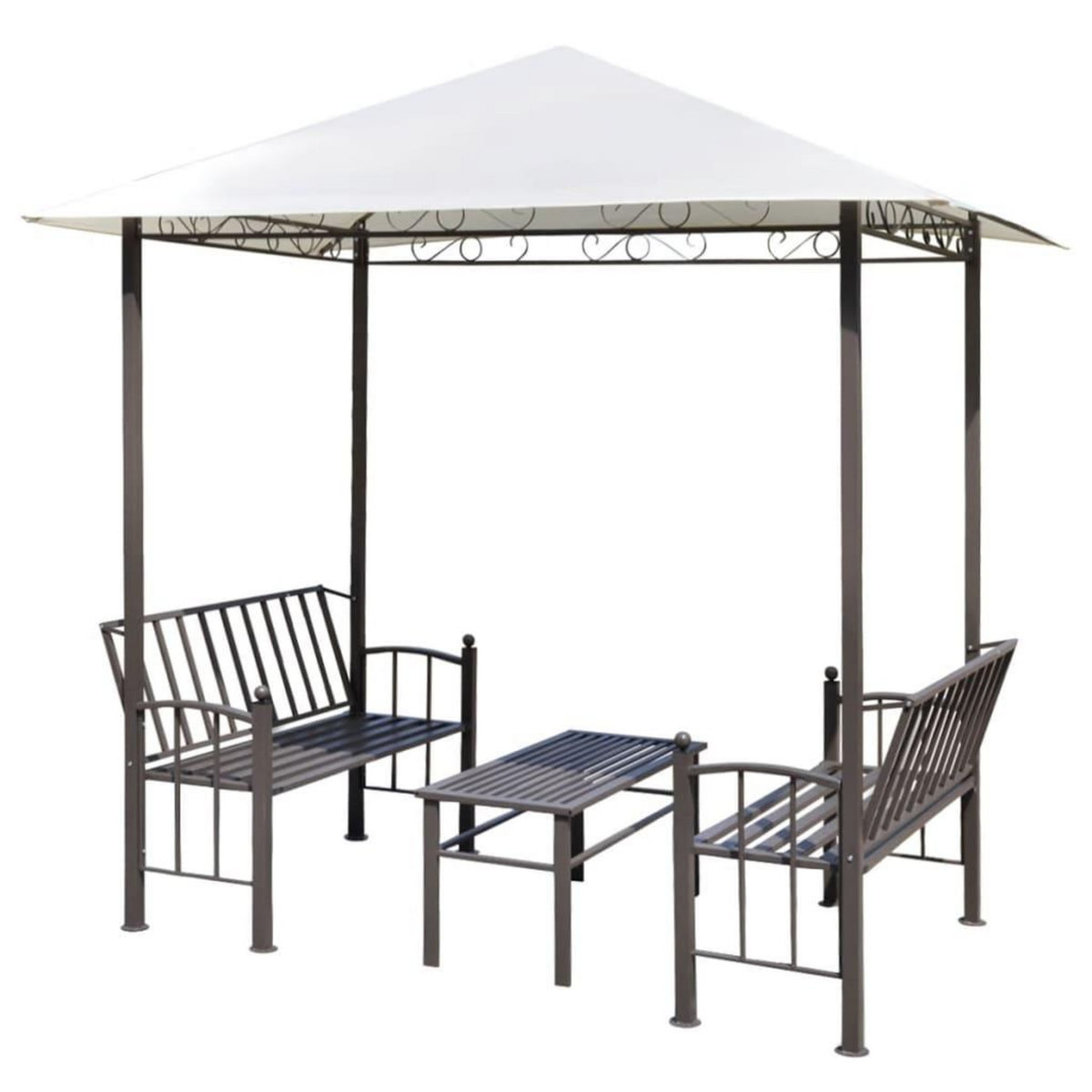 VIDAXL Pavillon de jardin avec table et bancs 2,5 x 1,5 x 2,4 m