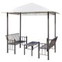 Voir la diapositive 2 : VIDAXL Pavillon de jardin avec table et bancs 2,5 x 1,5 x 2,4 m