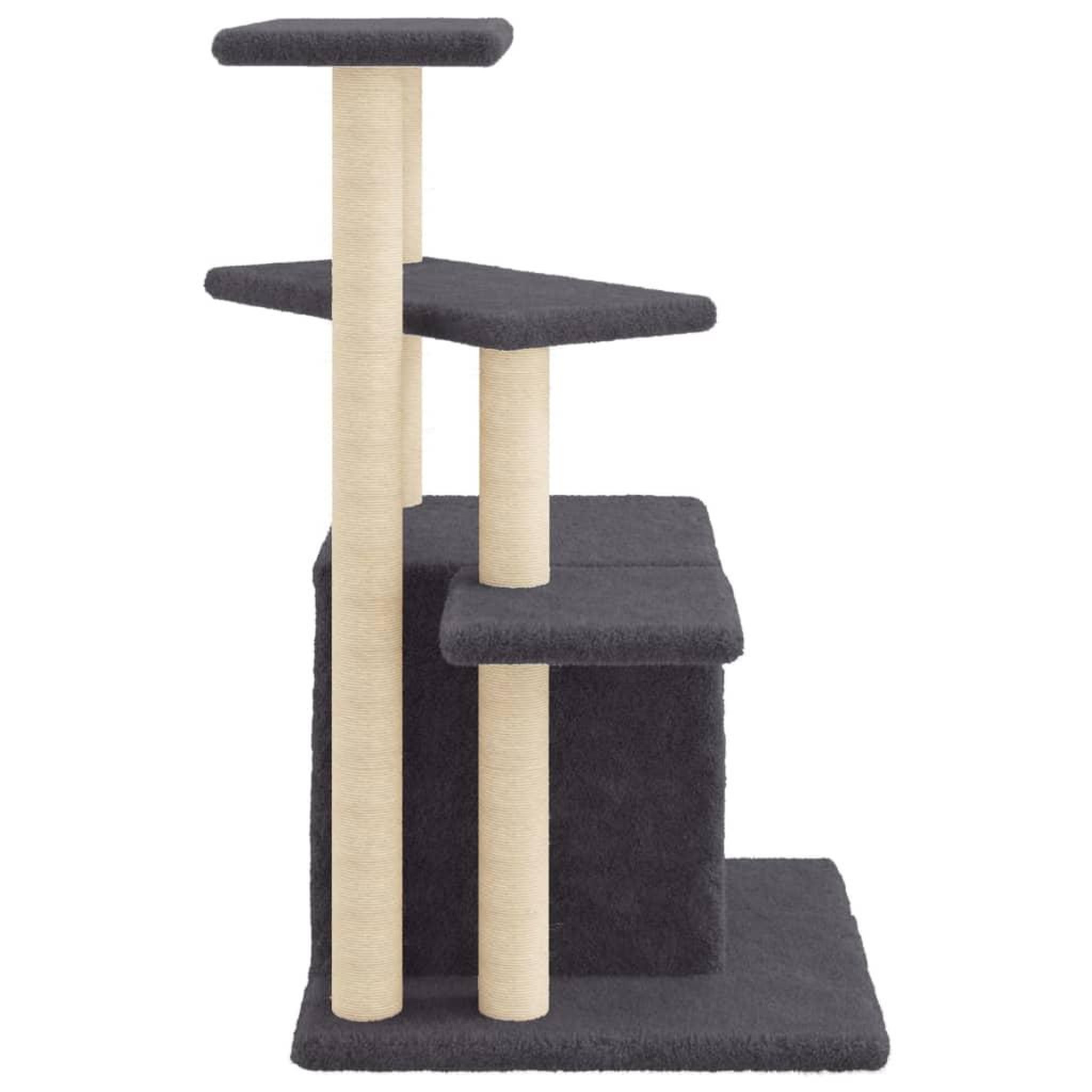 Voir la diapositive 5 : VIDAXL Arbre a chat avec griffoirs en sisal gris fonce 83,5 cm