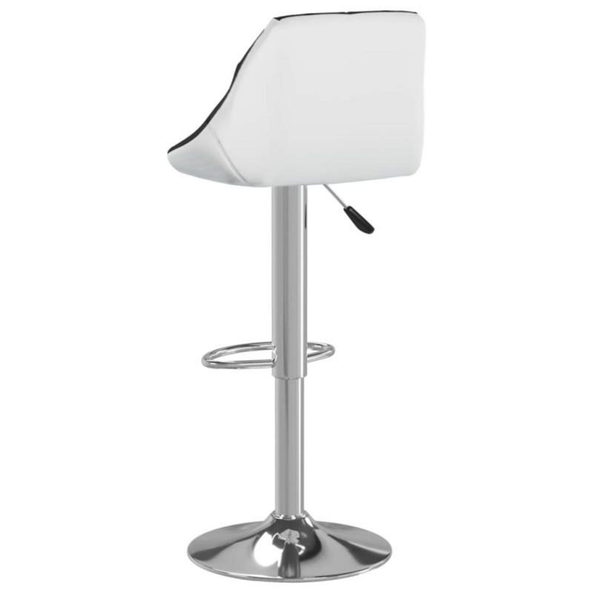 VIDAXL Tabourets de bar lot de 2 noir et blanc similicuir