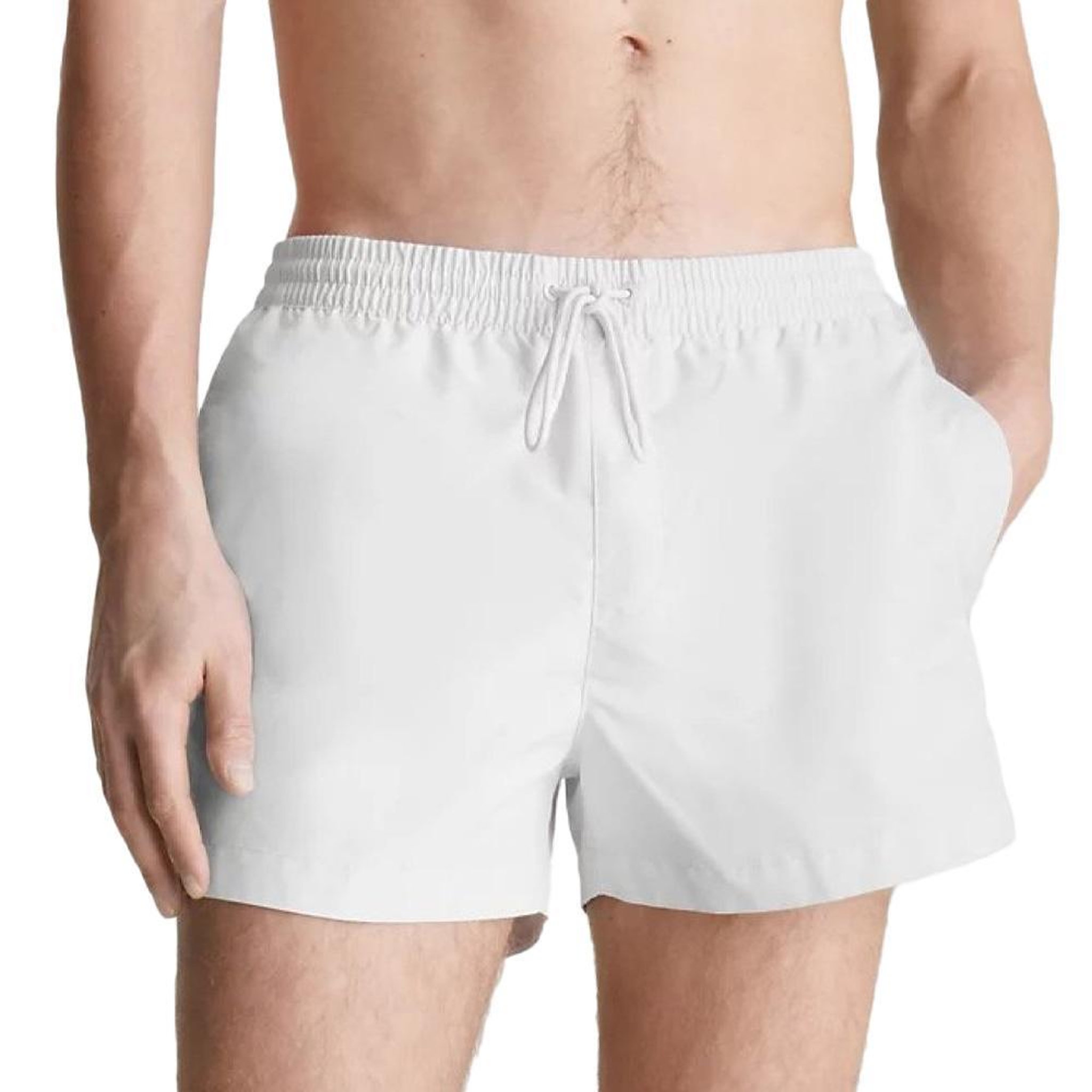 CALVIN KLEIN JEANS Short de bain Blanc Homme Calvin Klein Drawstring KM0KM00956. Coloris disponibles : Blanc