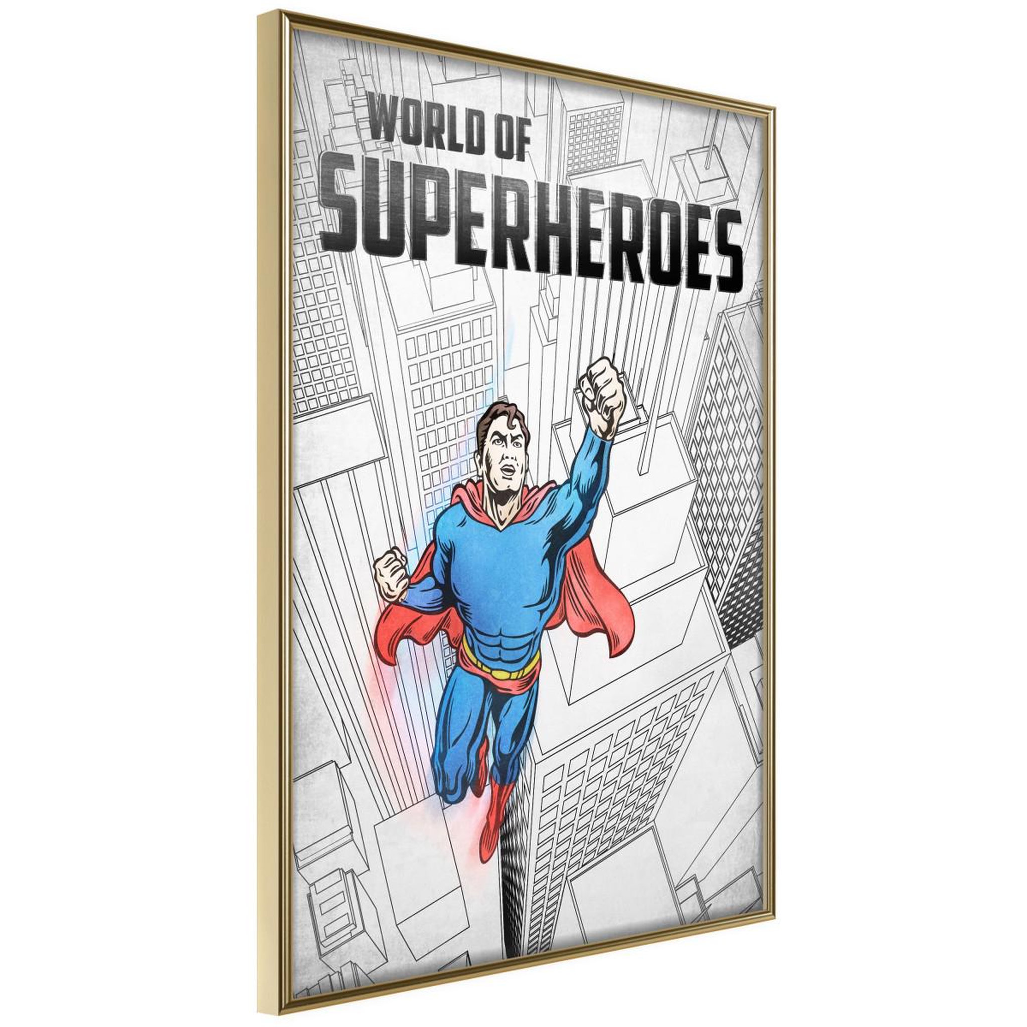 Voir la diapositive 1 : Paris Prix Affiche Murale Encadrée  Superhero