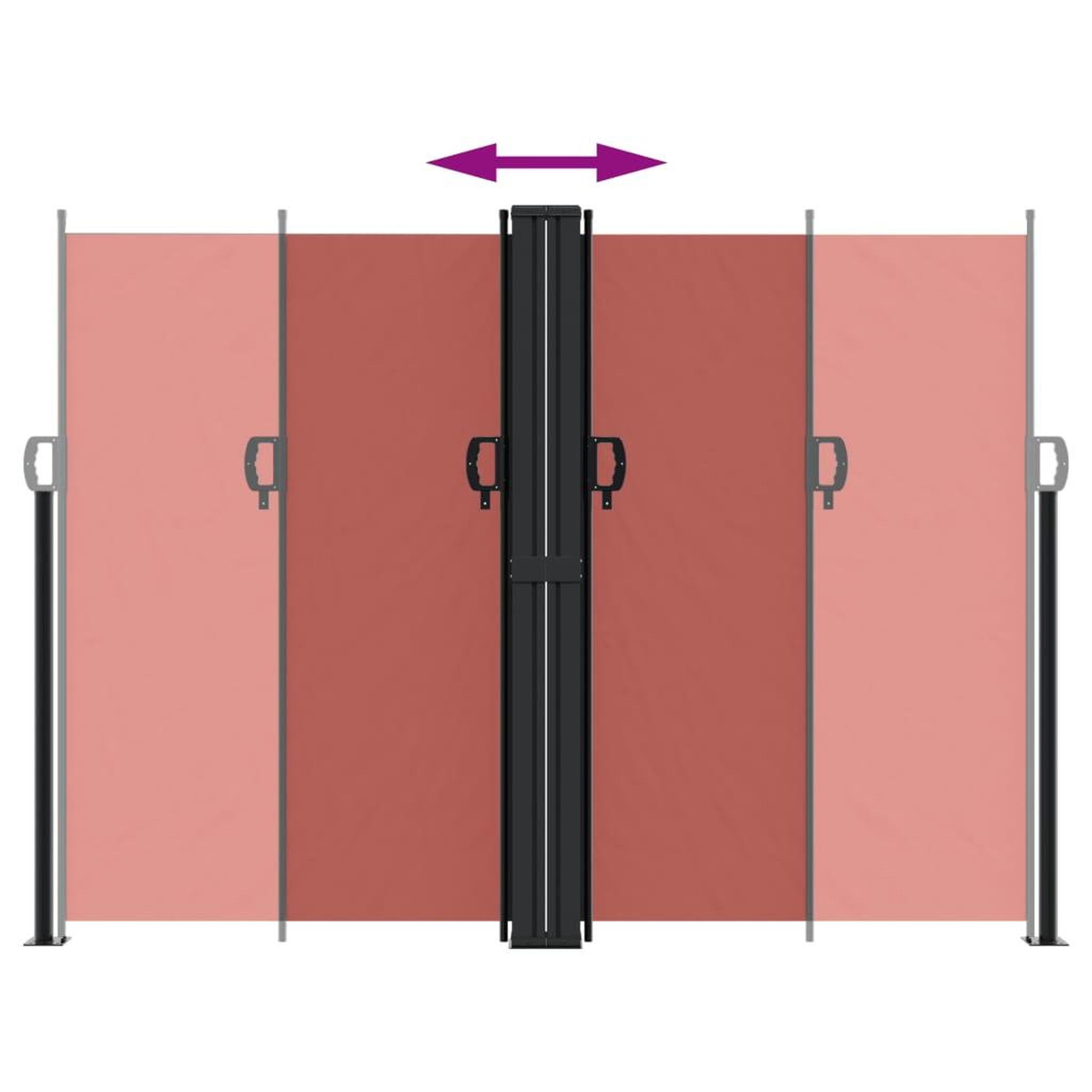 Voir la diapositive 5 : VIDAXL Auvent lateral retractable terre cuite 180x1200 cm