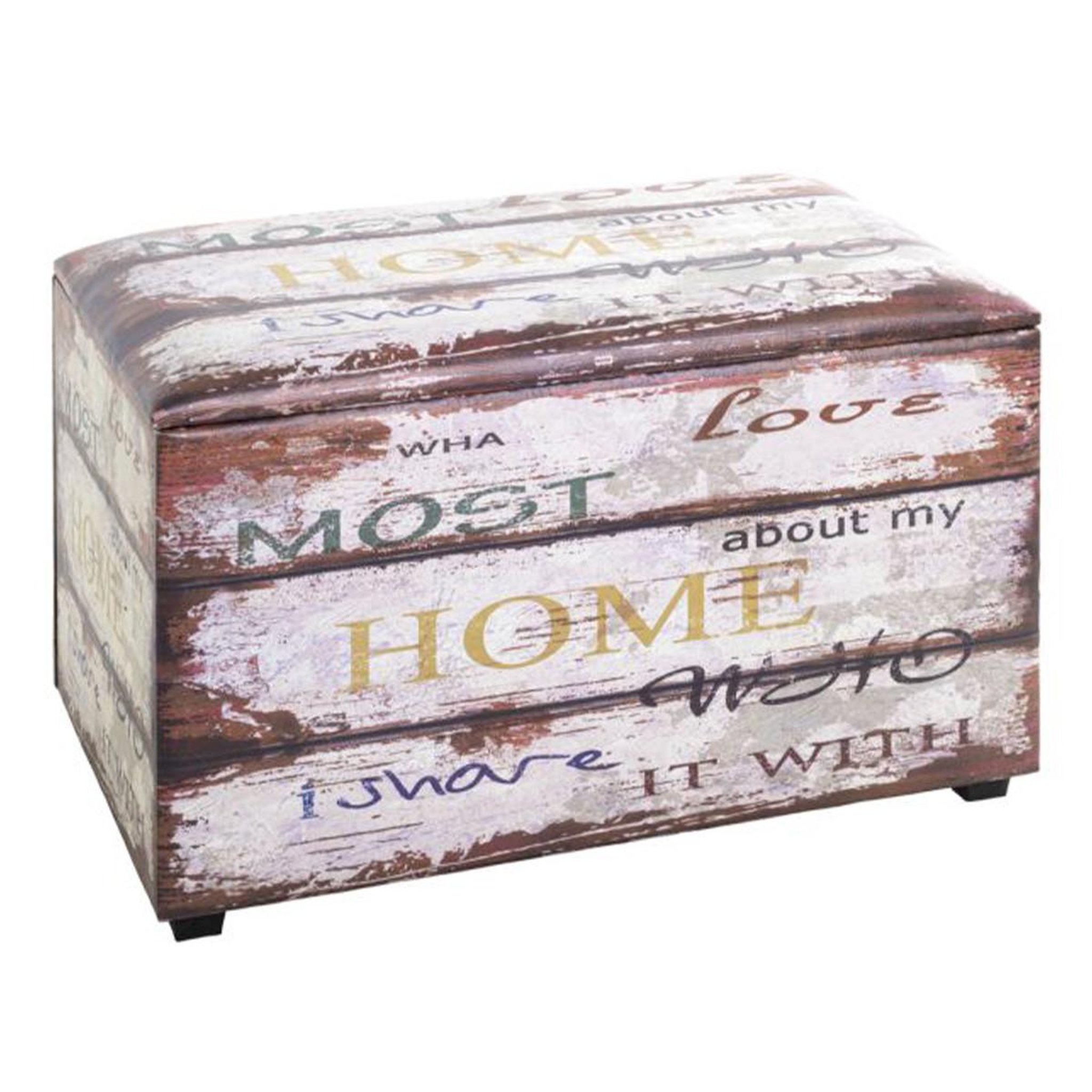 Paris Prix Coffre de Rangement Vintage  Mots  65cm Marron