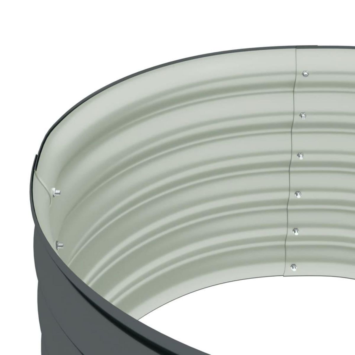 VIDAXL Lit sureleve de jardin 80x80x44 cm Acier galvanise Gris