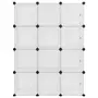 VIDAXL Cubes de rangement 12 pcs avec portes Transparent PP