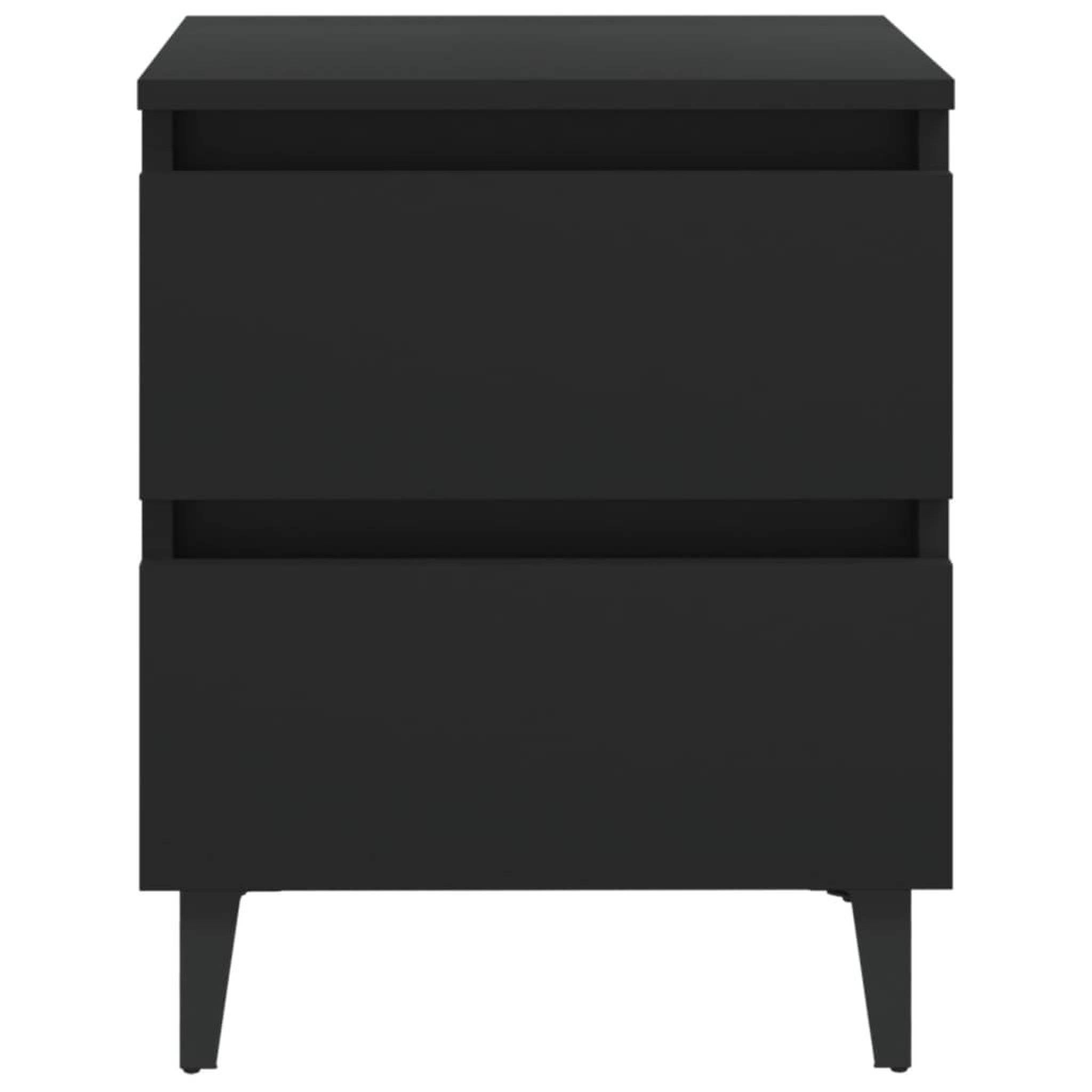 Voir la diapositive 3 : VIDAXL Table de chevet noir 40x35x50 cm bois d'ingenierie