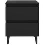 Voir la diapositive 3 : VIDAXL Table de chevet noir 40x35x50 cm bois d'ingenierie