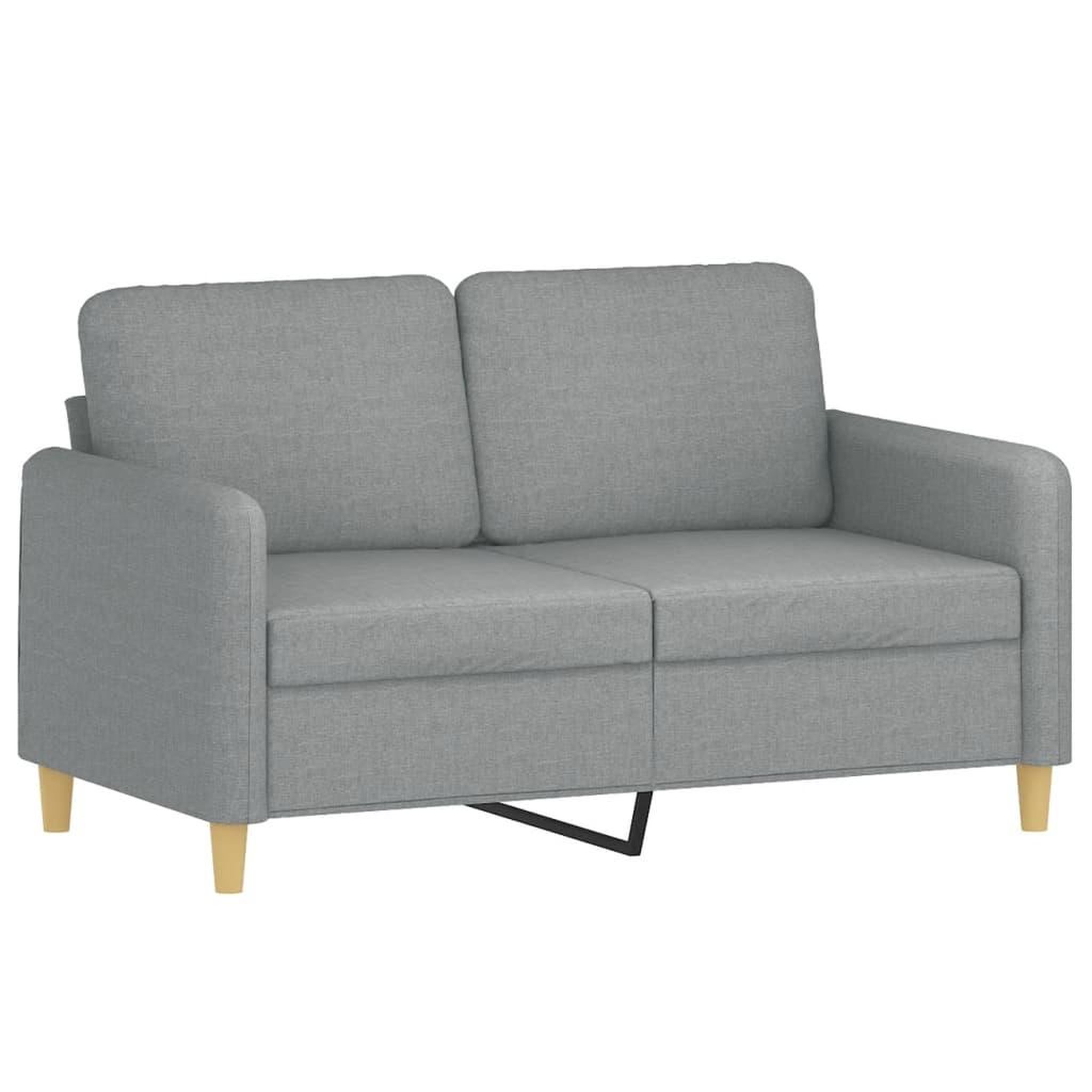 Voir la diapositive 4 : VIDAXL Canape 2 places avec oreillers gris clair 120 cm tissu